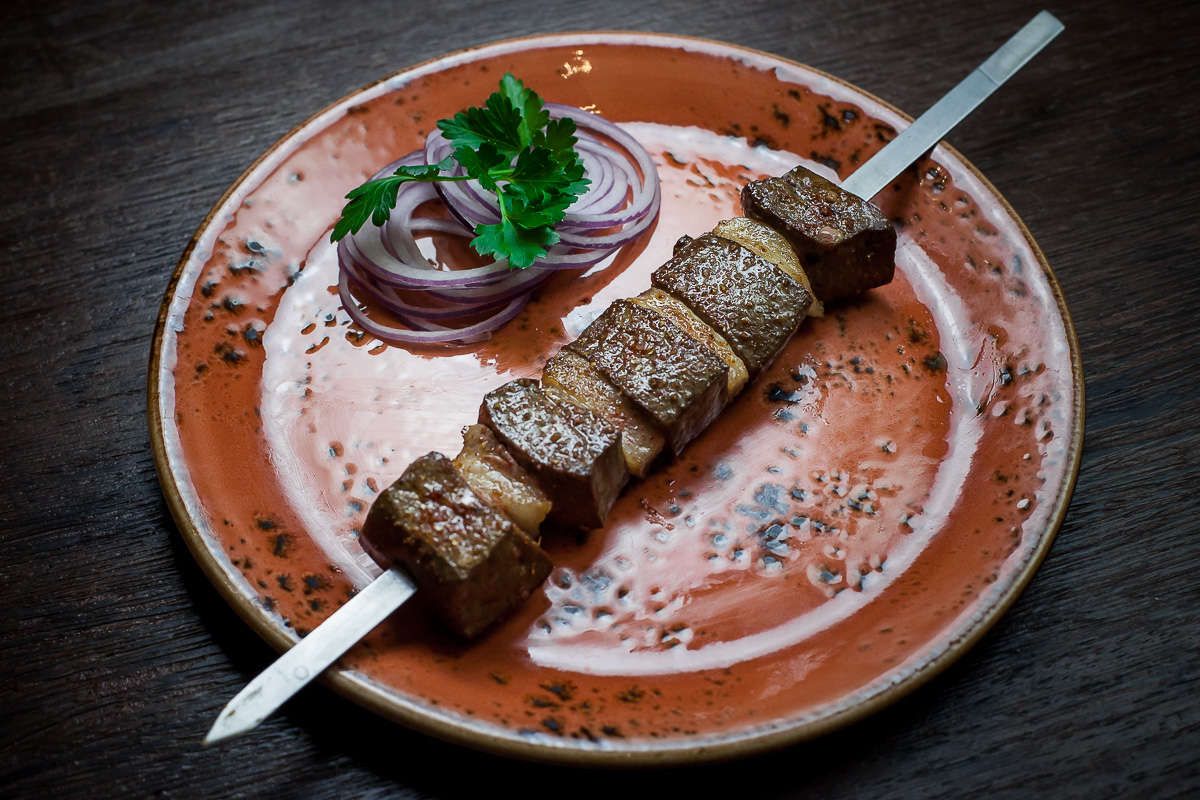 Шашлык из печени ягнёнка